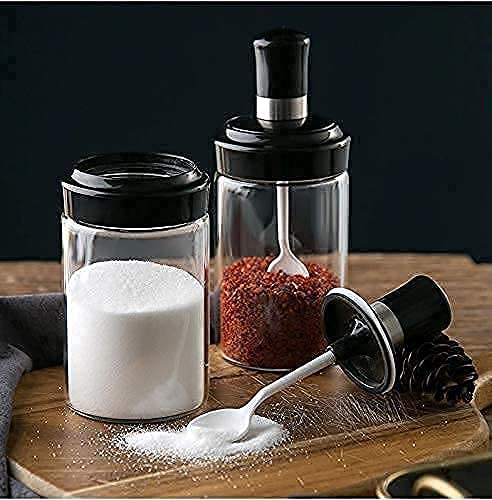 Fariox Borosilicate Glass Pickle Ghee Honey Jar Oil Dispenser Honey Dispenser Bottle Kitchen Seasoning Bottle Food Storage Jar Spice Jars Pickle Jar Borosilicate Glass Jar JAR BOTTLE SPOON - Image 2