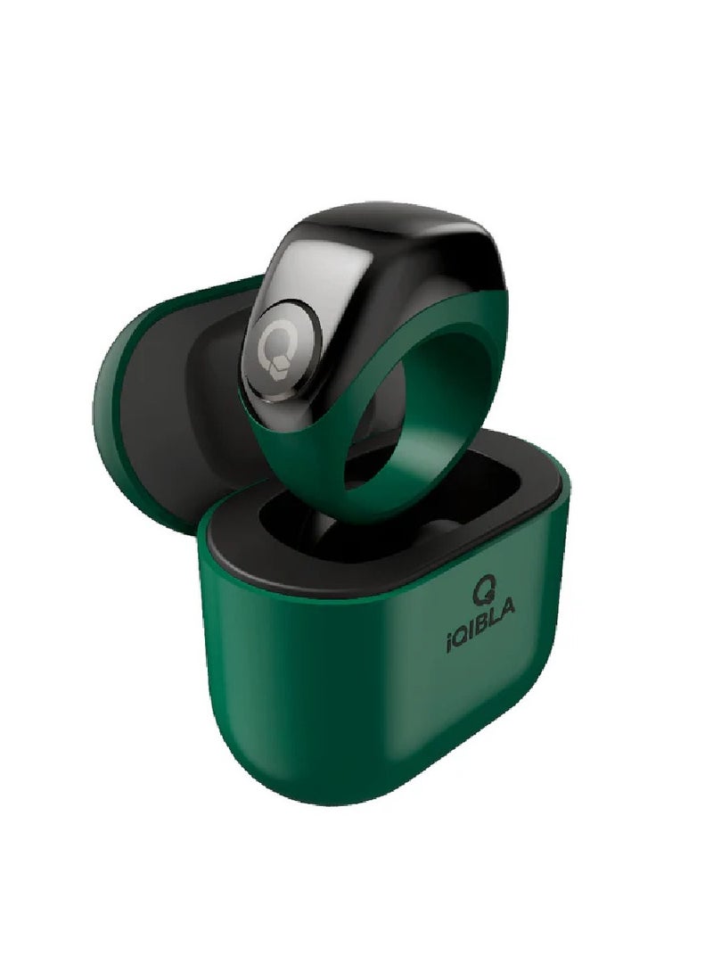 إيكيبلا حلقة التسبيح الذكية، حلقة الذكر، شاشة واسعة، بطارية احتياطية قوية، شاشة OLED، تطبيق Jood Smart Ring، يعمل بعداد التسبيح، حلقة الذكر الذكية المقاومة للماء، متوافقة مع ثلاثة أحجام (18 مم / 20 مم / 22 مم) 5 تذكير بأوقات الصلاة، عداد تسبيح ذكي باللون الأخضر - Image 1