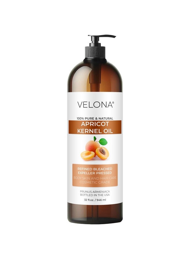 velona Apricot Kernel Oil 32 Fl Oz | 100% Pure and Natural Carrier Oil | Refined, Expeller Pressed | Hair, Body and Skin Care | Use Today - Enjoy Results - Image 1