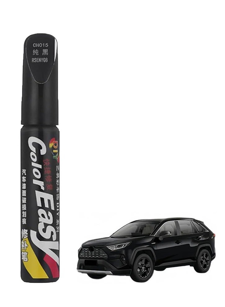 Color Easy Car Touch Up Paint Pen (Black) - 3-in-1 Scratch Repair Kit, Quick-Dry Automotive Paint for Minor Scratches/Chips, Factory-Matched Color Restore Pen - Image 1