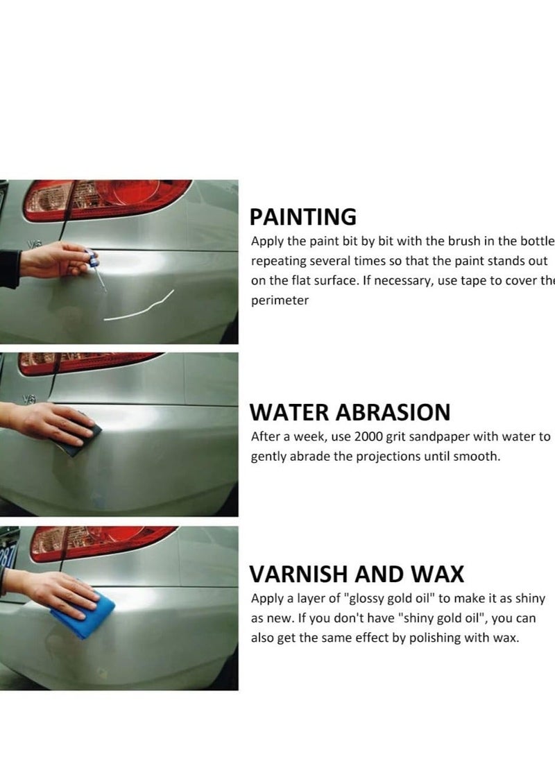 Furtey Car Touch Up Paint Pen (Black) - 3-in-1 Scratch Repair Kit, Quick-Dry Automotive Paint for Minor Scratches/Chips, Factory-Matched Color Restore Pen - Image 5