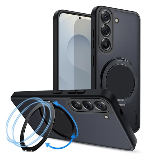 KARWAN Tough Shockproof Armor Back Case Cover Compatible with Samsung Galaxy S23 Plus with 360 Degree Rotation Magnetic Attraction Ring Holder Heavy Duty Cover with Magnetic MagEase Wireless Charging - Image 1