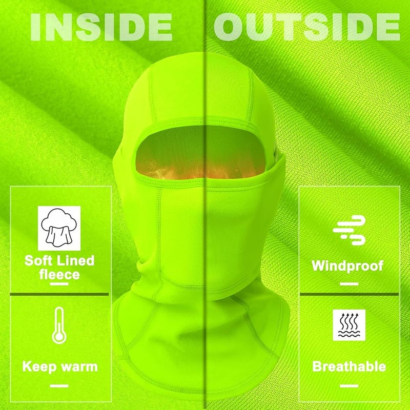 GM ABCD Balaclavas,Adjustable Face Cover,Windproof Soft Lined Fleece Breathable Glasses Slot for Glasses Full Face Mask - Image 1