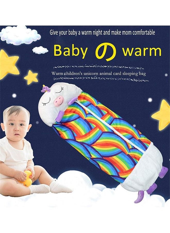 Children's Sleeping Bag  Plus Velvet To Keep Warm Cartoon Lazy Warm Sleeping Bag Sleeping Bag (four Colors Optional)
