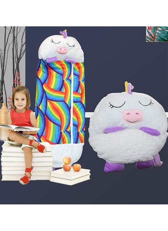 Children's Sleeping Bag  Plus Velvet To Keep Warm Cartoon Lazy Warm Sleeping Bag Sleeping Bag (four Colors Optional)