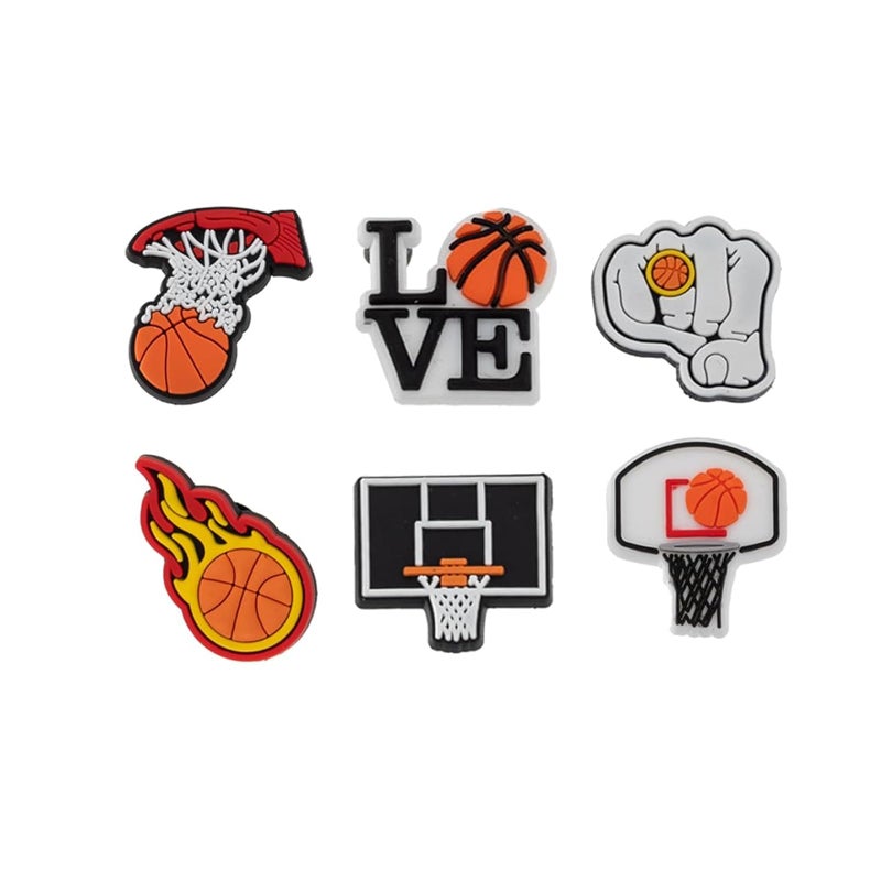 BOWNDY 28pcs Random Basketball Charms Fit for Clog Wristband Bracelet Decoration Sports Pins Accessories Charm for Men Women - Image 3