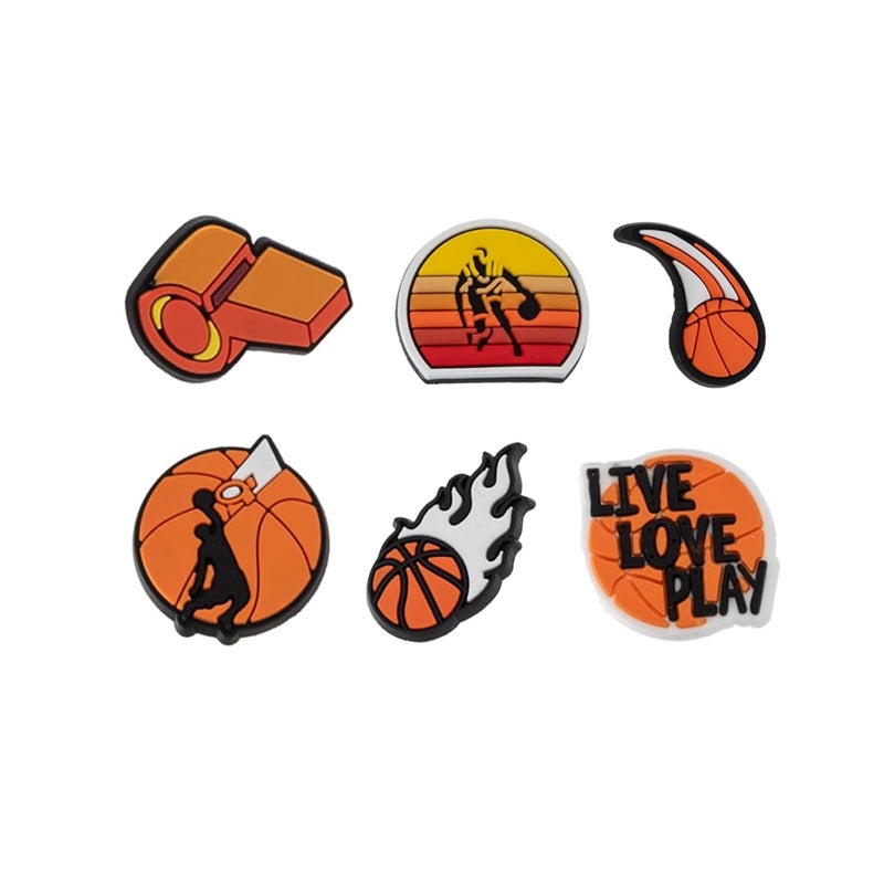 BOWNDY 28pcs Random Basketball Charms Fit for Clog Wristband Bracelet Decoration Sports Pins Accessories Charm for Men Women - Image 4