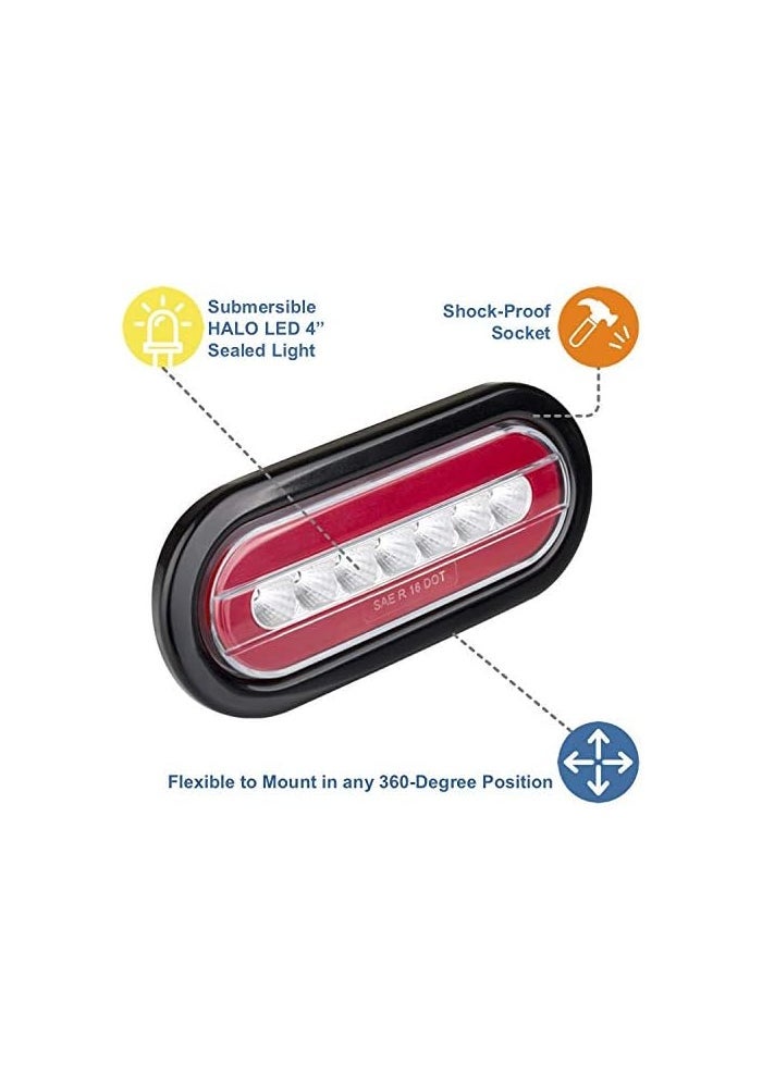 Lumitronics Halo LED 6" Sealed Oval Stop/Turn/Tail Light - Image 4
