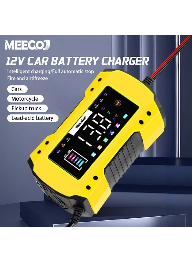 Meegoo شاحن بطارية سيارة ميغو ذكي لإصلاح النبض التلقائي 12 فولت/24 فولت 8 أمبير - Image 3