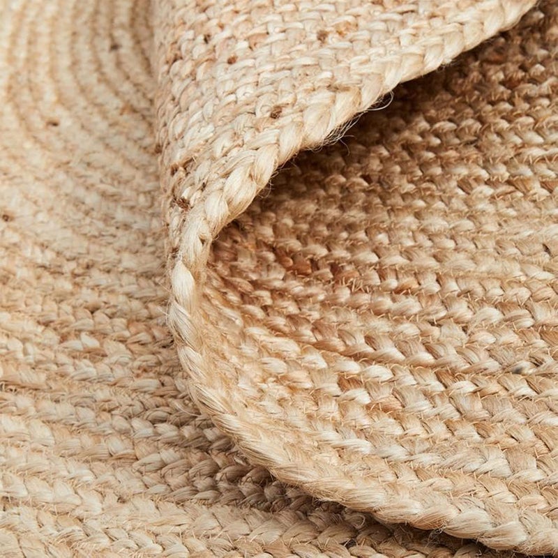 AROMICK Jute Cotton Braided Reversible RugCarpetMat for for Bedroom Living Room Kitchen Entryway 2x6 Feet Jute  - Image 5