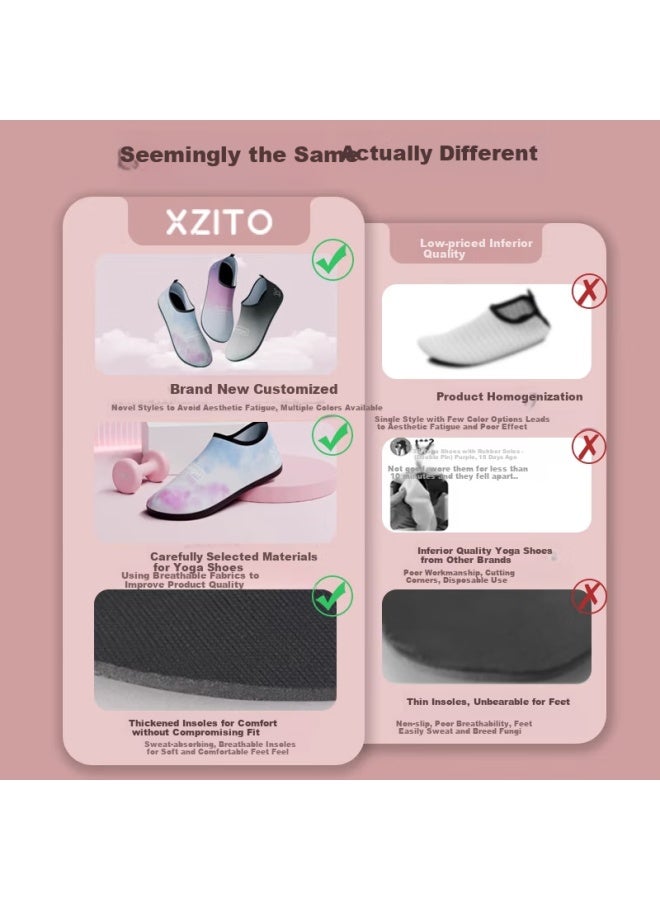 XZITO Xzito Xzito Yoga Shoes Women Indoor Special Anti-slip Sports Shoes Fitness Jump Rope Shock Absorption Silent Pilates Shoes - Image 2