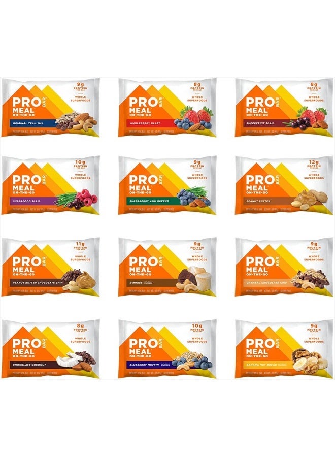 PROBAR PROBAR - Meal Bar 12 Flavor Variety Pack - Natural Energy, Non-GMO, Gluten-Free, Plant-Based Whole Food Ingredients, 3 Ounce (Pack of 12) - Flavors May Vary  - Image 2