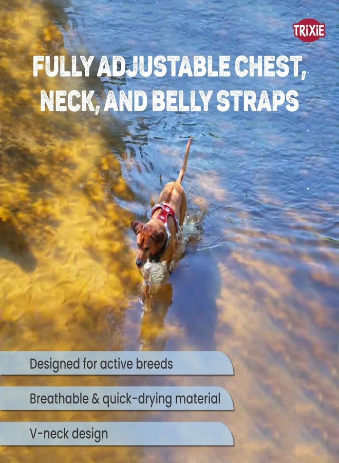 تريكسي سرج تريكسي ثلاثي النقاط للكلاب مع حواف عاكسة ومقبض مدمج، سرج رياضي فاخر، مريح، تصميم آمن ومتين، مقاس XS-S (30-40 سم)، أحمر - Image 5