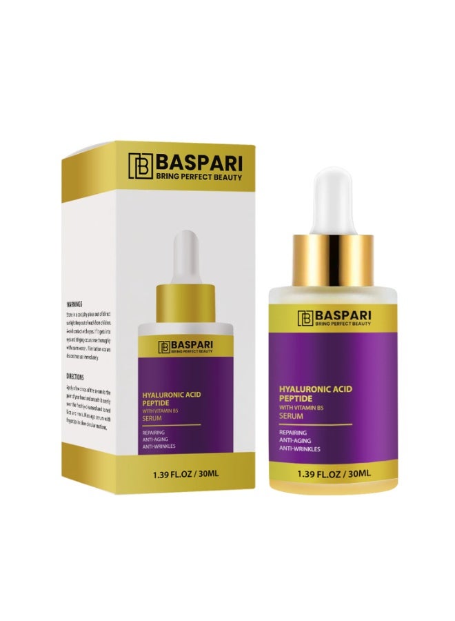 Baspari Hyaluronic Acid with Peptid Serum- Hydrating Serum to Plump and Smooth Skin for All Skin Types,30ml - Image 1