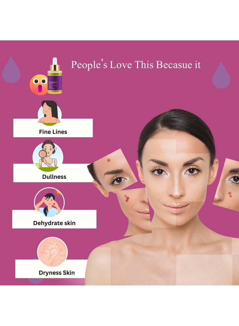 Baspari Hyaluronic Acid with Peptid Serum- Hydrating Serum to Plump and Smooth Skin for All Skin Types,30ml - Image 3