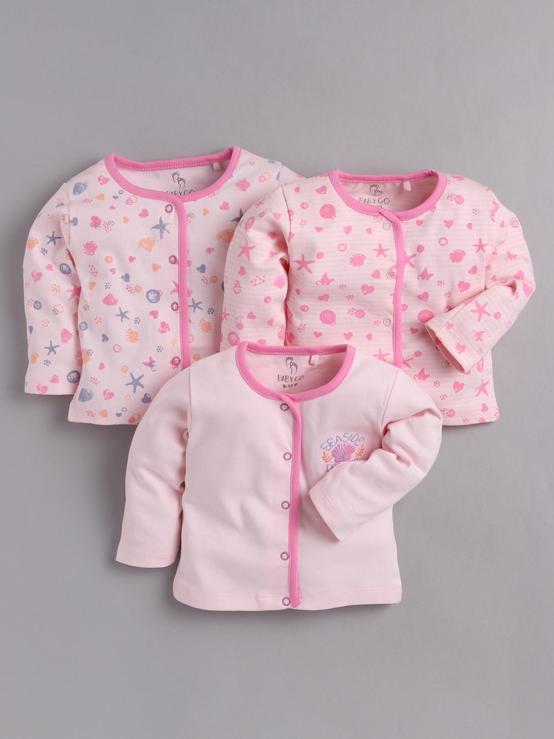 BABY GO Full Sleeve Clothing Set for Baby Boys & Girls | Baby T-Shirts|Pack of 3 - Image 1