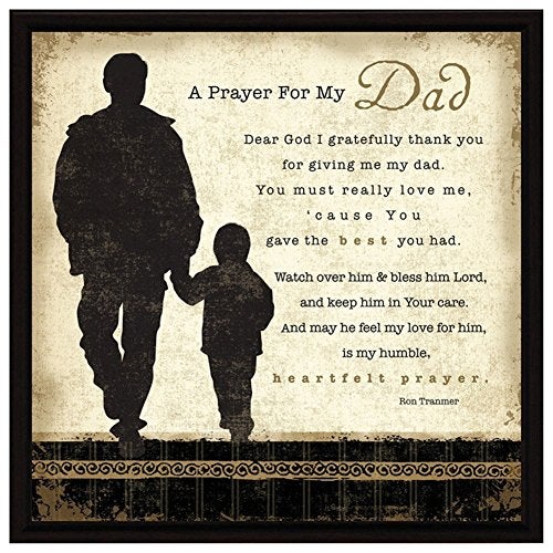 Dexsa Prayer for My Dad Wood Frame Easel Plaque for Father’s Day, Birthday Gift for Dad | Made in USA | Bonus Dad Gift, Father-in-Law Picture Frame | Best Dad Plaque from Son or Daughter | 7.5x7.5 in - Image 1