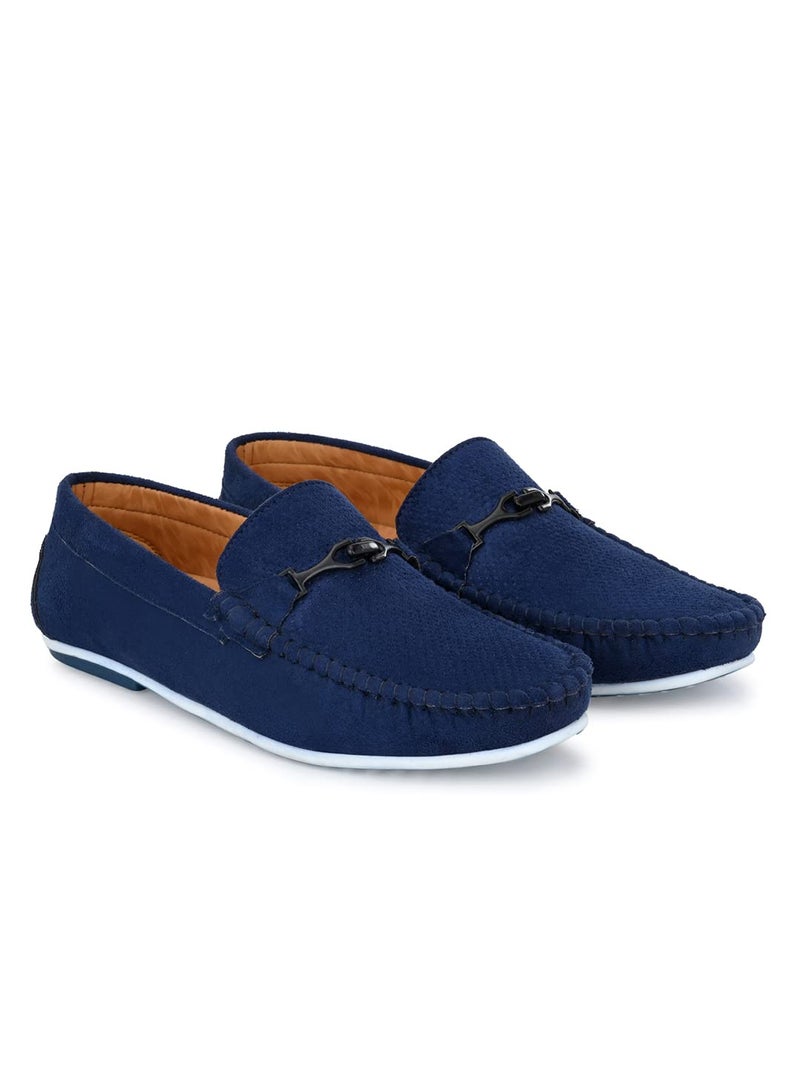MACTREE Men's Premium Casual Loafers (Blue, Numeric_6) - Image 4