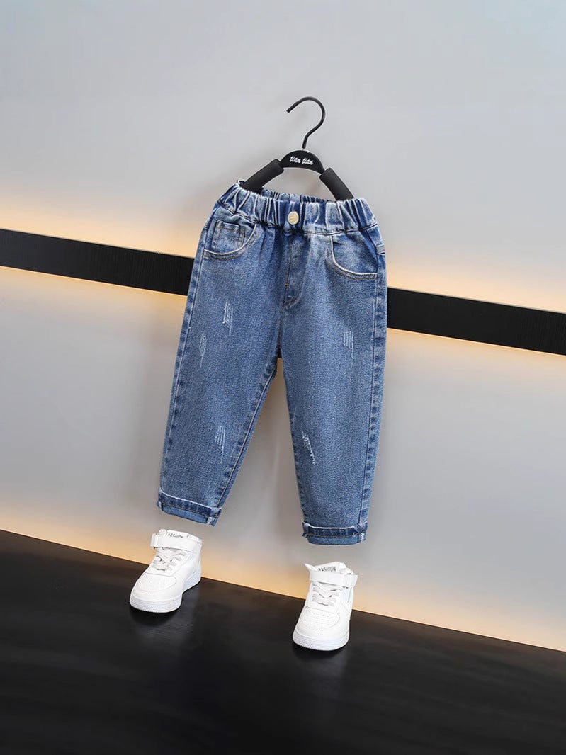Boys Jeans Style Casual Baby Korean Style Handsome Loose Jeans Trendy - Image 5
