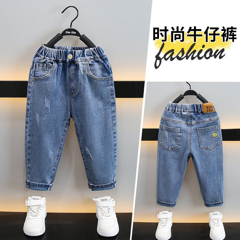 Boys Jeans Style Casual Baby Korean Style Handsome Loose Jeans Trendy - Image 1