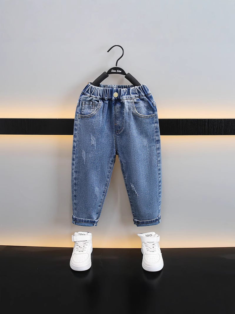 Boys Jeans Style Casual Baby Korean Style Handsome Loose Jeans Trendy - Image 4
