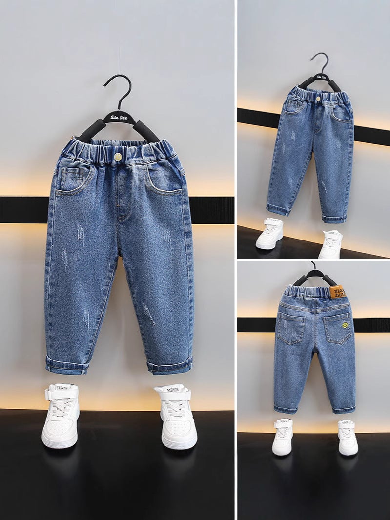 Boys Jeans Style Casual Baby Korean Style Handsome Loose Jeans Trendy - Image 3