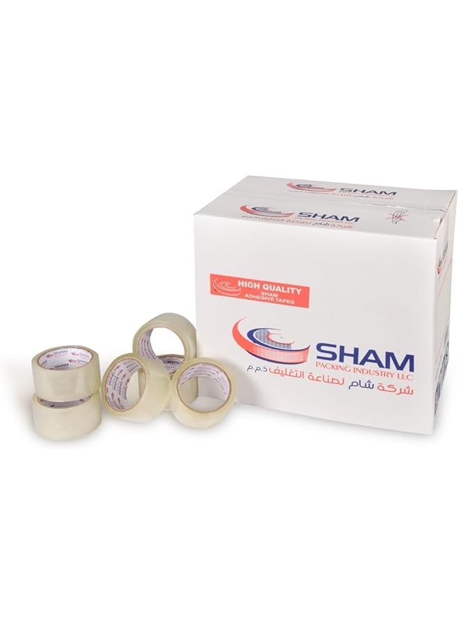 Sham Pack Clear Transparent Tapes 50 yards of 3 - Image 1