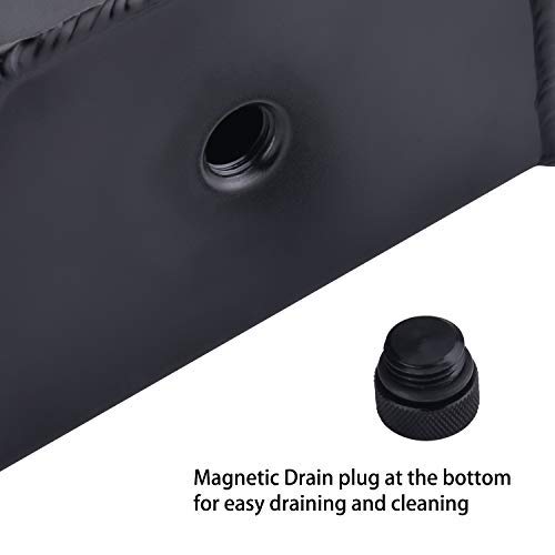 SPEEDWOW coolant overflow tank, Aluminum radiator overflow tank with Teflon tape & O-ring Gasket, 1 L Universal Reservoir Expansion Tank (BLACK) - Image 5