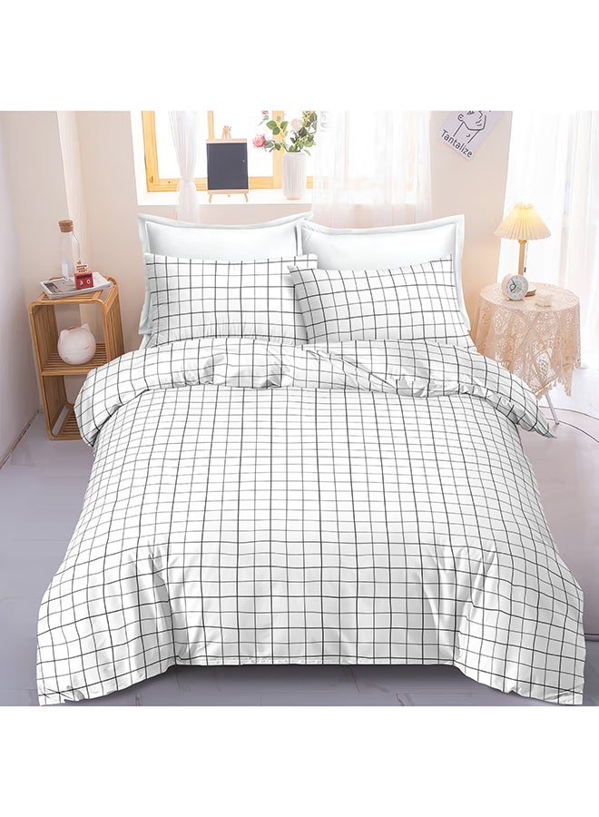 Noon East 4Pcs Duvet Cover Set | Soft Microfiber Material | Multiple Color | 1 Duvet Cover 160 X 220 Cm, 1 Fitted Sheet 120 X 200 Cm With 30 Cm Deep Pocket, 2 Pillow Cases 50 X 75 Cm | Suitable For Single Size Mattress - Image 1