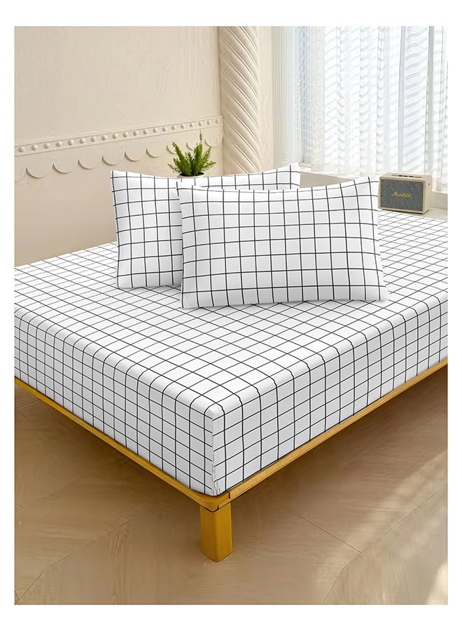 Noon East 4Pcs Duvet Cover Set | Soft Microfiber Material | Multiple Color | 1 Duvet Cover 160 X 220 Cm, 1 Fitted Sheet 120 X 200 Cm With 30 Cm Deep Pocket, 2 Pillow Cases 50 X 75 Cm | Suitable For Single Size Mattress - Image 4