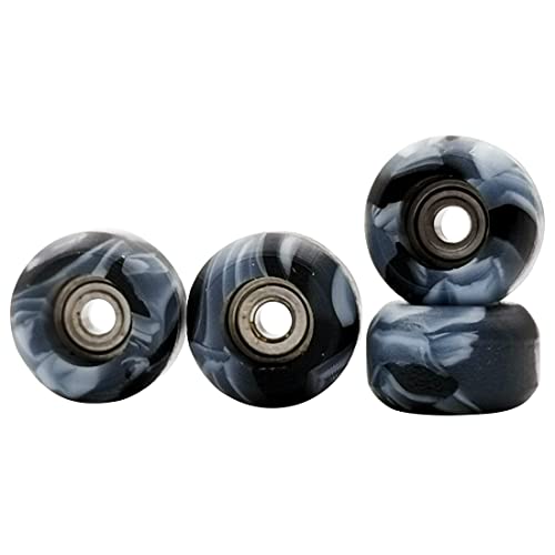 RACOFSB Fingerboard Wheels with Bearing CNC Lathed Swirl Color New Material Black mix - Image 1