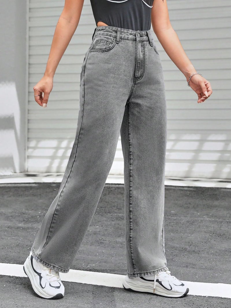 KOTTY Women's Cotton Lycra Blend Relaxed Fit Stretchable Jeans(Grey,34) - Image 2