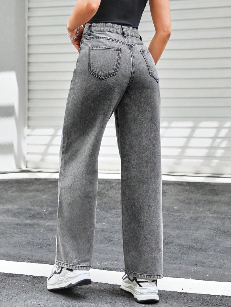 KOTTY Women's Cotton Lycra Blend Relaxed Fit Stretchable Jeans(Grey,34) - Image 4