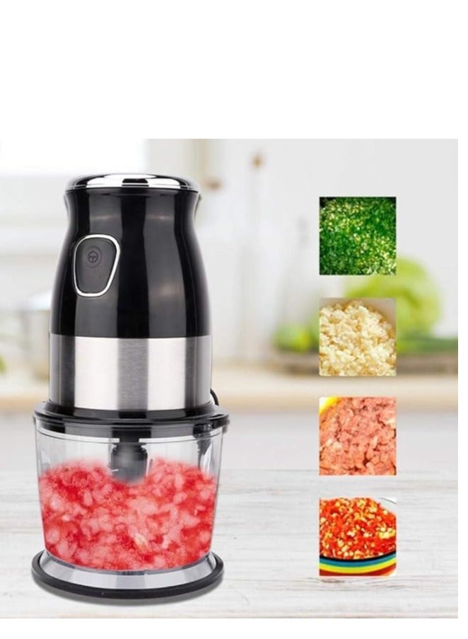 Mini Food Processor 5 IN 1 Use 2L Glass Chop Bowl 600ML Blending Jar 100ML Grinding Jar  - Image 5