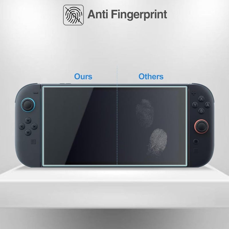 بروكاس حزمة المكونة من 3 واقيات شاشة متوافقة مع Nintendo Switch 2 لعام 2025، واقي شاشة من الزجاج المقوى بحواف مستديرة، واقي شاشة زجاجي حقيقي لجهاز Nintendo Switch مقاس 7.9 بوصة لعام 2025 - Image 3