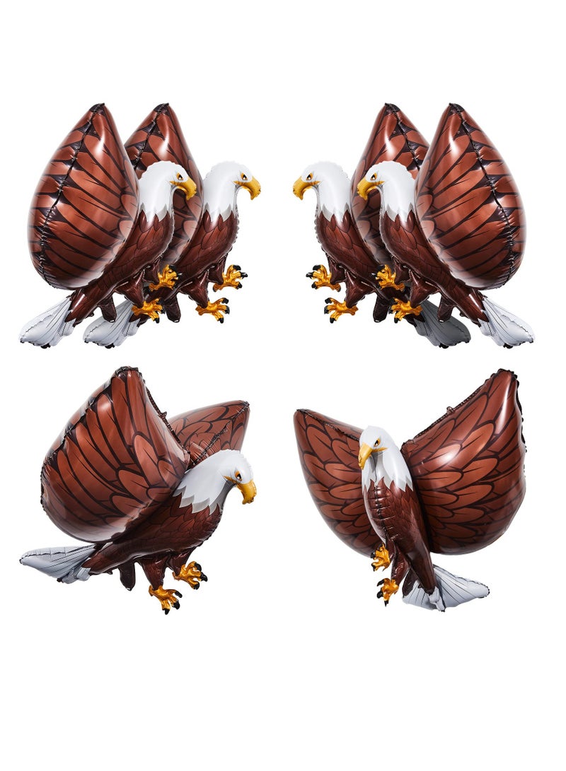 Excefore 3D Giant Eagle Foil Balloons, 3D Inflatable Eagle Balloon, Kids Animal Big Bird Party Decorations, Baby Shower Birthday Party Supplies (6 Pcs 32 x 26 Inch) - Image 1
