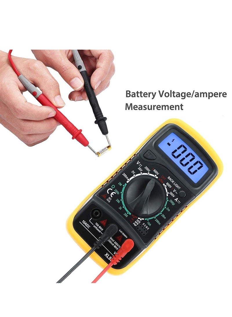XL830L Pocket Digital Multimeter 2000 Counts Voltage Tester Home Measuring Tools Multi-Tester Test AC/DC Current/Resistance/Continuity/Frequency Backlight LCD Display/Battery  - Image 3