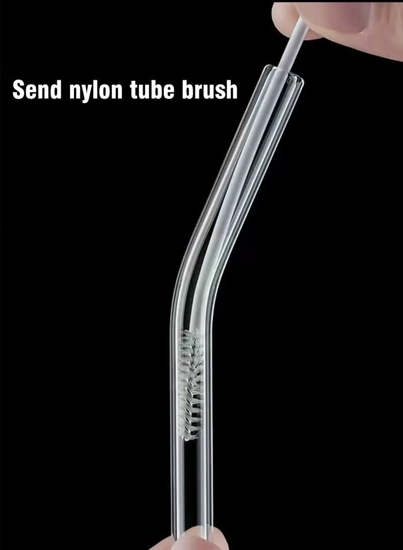 1Pack Coffee Cups Simple Vertical Stripes Water Glasses with Lids and Straws - Image 4