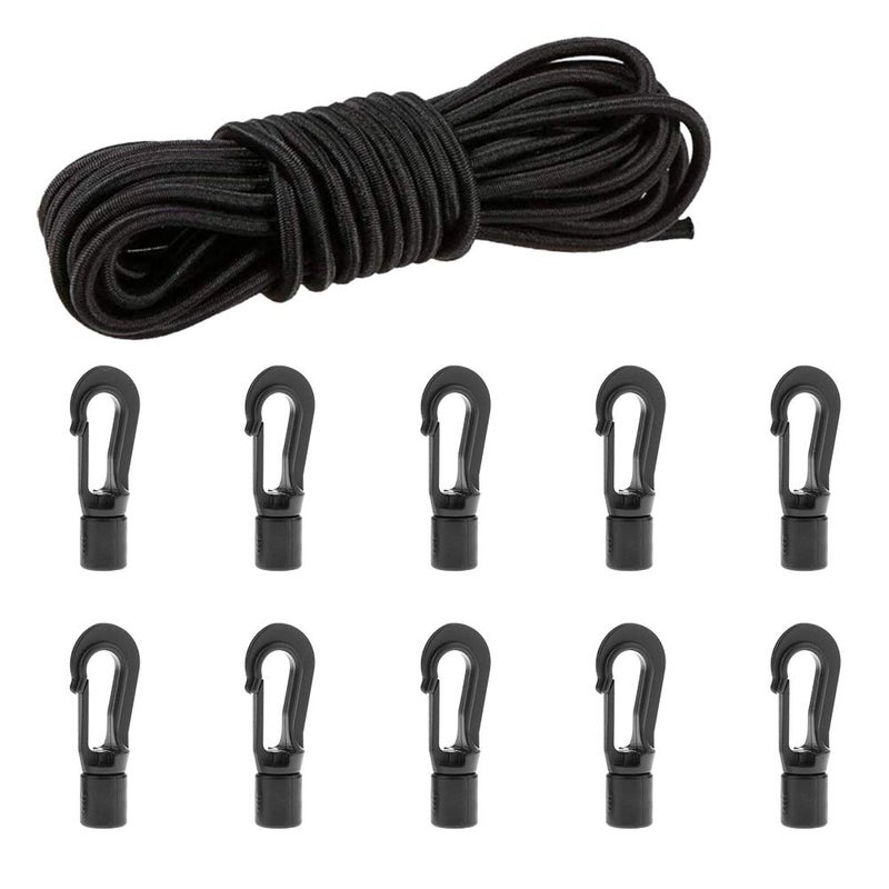 14 حبل بونجي مرن لحبال الكاياك مع خطافات حبل بونجي لملحقات قوارب الكاياك والتخييم والأنشطة الداخلية والخارجية 10 خطافات 2625 قدم