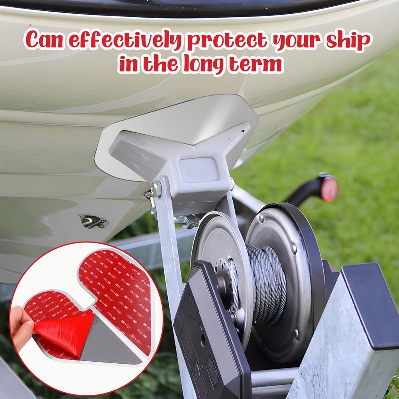 DECOHS 2 Pcs Bow Guard for Boats- Stainless Steel Boat Bow Protector Notched- Bow Keel Guard with Adhesive for Protection Boats Ships from Wear and Scratches - Image 4