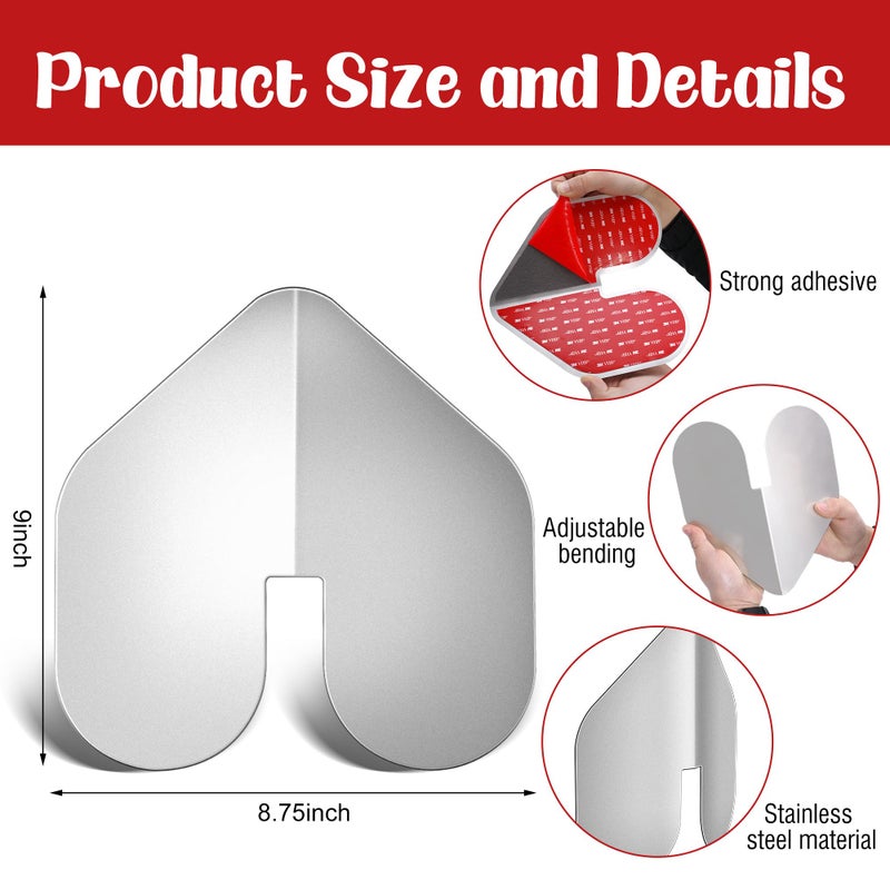 DECOHS 2 Pcs Bow Guard for Boats- Stainless Steel Boat Bow Protector Notched- Bow Keel Guard with Adhesive for Protection Boats Ships from Wear and Scratches - Image 2