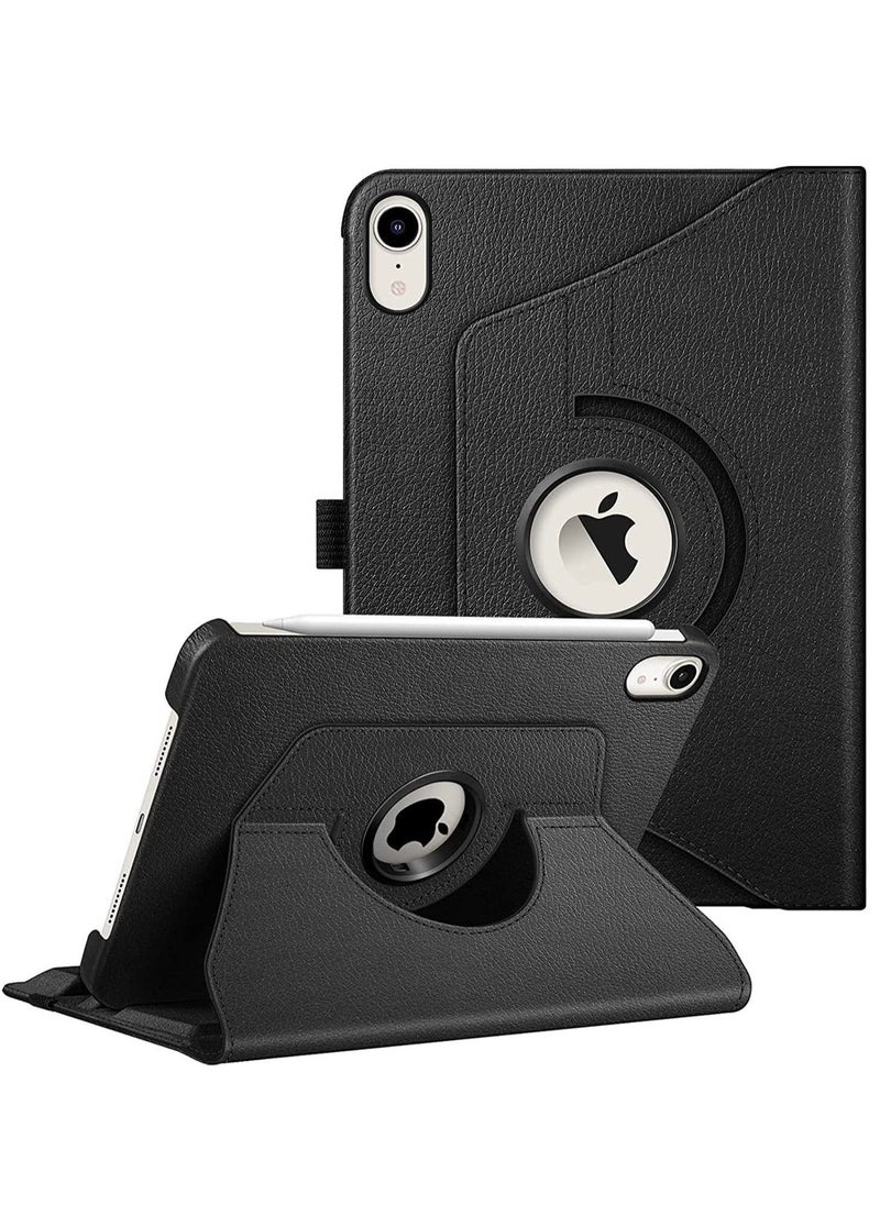 IAF Rotating Case for iPad Mini 6 (6th Generation 8.3 Inch) - 360 Degree Swiveling Stand Protective Back Cover, Auto Wake/Sleep Feature for iPad Mini 6 2021 Model (Black) - Image 1
