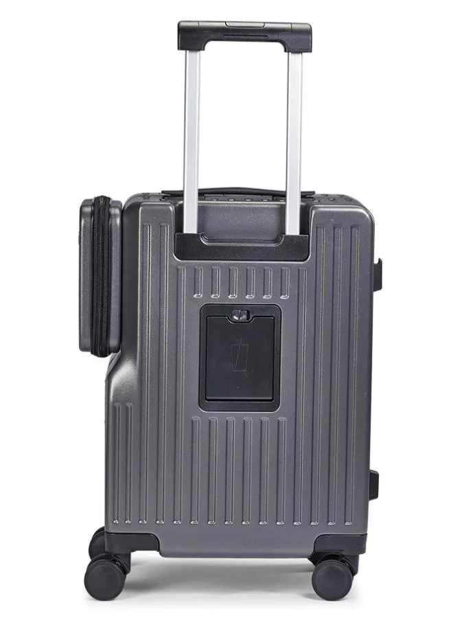 ليمرا حقيبة سفر مخصصة لكبينة الطائرة مقاس 20 بوصة مصنوعة من البولي كربونات - حقيبة دوارة و خفيفة الوزن مع قفل TSA و شحن USB و جيب أمامي وحامل أكواب