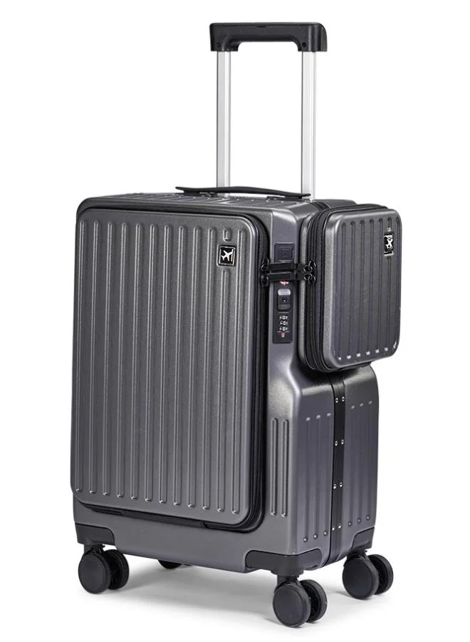 ليمرا حقيبة سفر مخصصة لكبينة الطائرة مقاس 20 بوصة مصنوعة من البولي كربونات - حقيبة دوارة و خفيفة الوزن مع قفل TSA و شحن USB و جيب أمامي وحامل أكواب