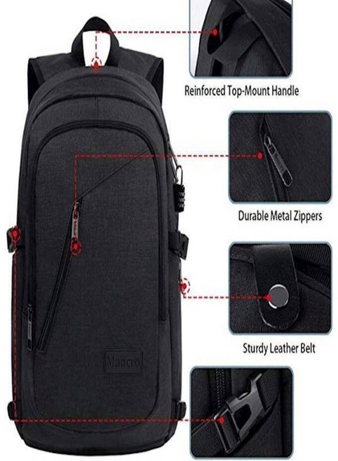 Mancro Large Capacity Anti Theft Business Laptop Bagpack for Men - Image 4
