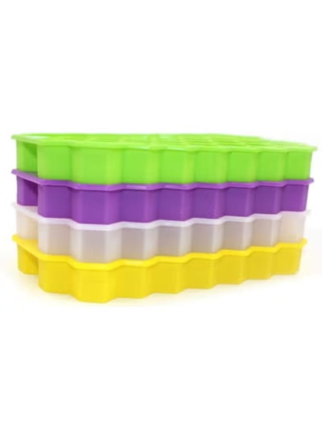 Honeycomb-shaped ice cube tray – food-grade silicone – multicolored - Image 4