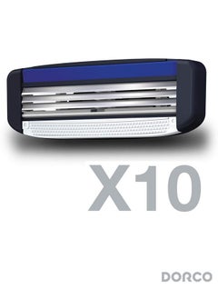 DORCO Dorco Pace 3 - Three Razor Blade Shaving System- Value Pack (10 Cartridges + 1 Handle)  - Image 3