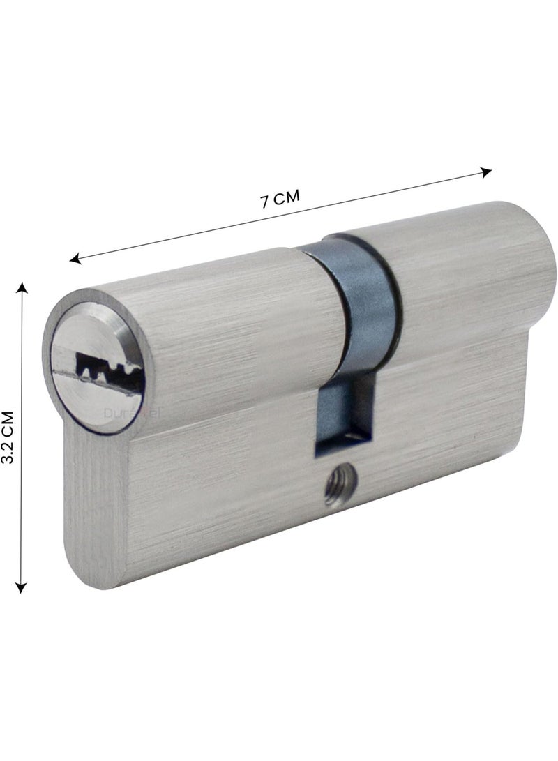 AL ARQAM Door Lock Cylinder 70mm with 3 Computer Keys Lock Anti-Rust Suitable For Wooden Doors, Aluminum Doors - Image 2