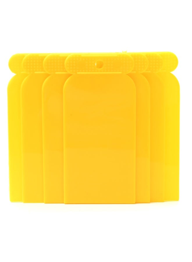 LAWAZIM Plastic Scraper - 4 Piece Yellow - Plastic Putty Knife Set with Textured Grip, Spatula Scraper Set for Spackling, Patching, Filler, and Paint Removal - Ideal for Wallpaper and Cleaning Tasks - Image 5