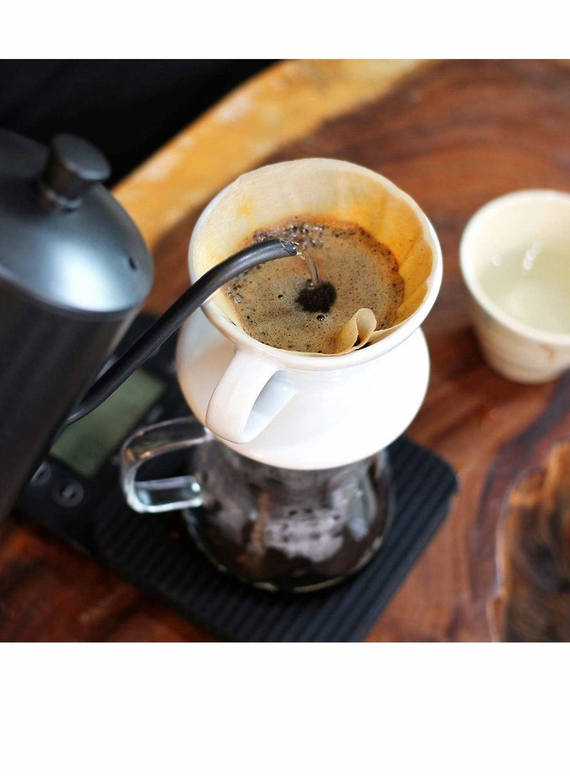 Excefore - 500 Pieces Replacement Paper Filters Paper Coffee Filter Round Natural Unbleached Paper Compatible with Coffee and Espresso Makers, Filter the Coffee Grounds More Thoroughly - Image 1